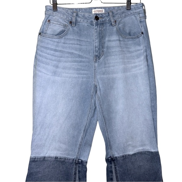 Shyanne Bell Bottom Jeans - Light and Dark Blue - Picture 11 of 16